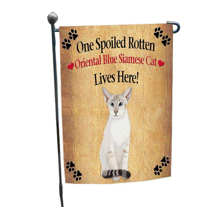 Oriental Blue Point Siamese Spoiled Rotten Cat Garden Flag