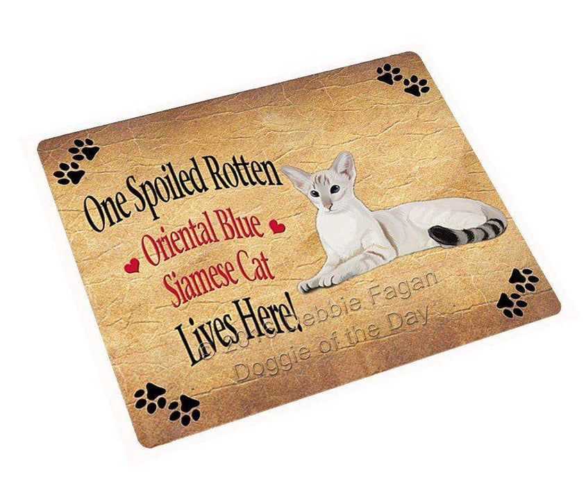 Oriental Blue Point Siamese Spoiled Rotten Cat Tempered Cutting Board