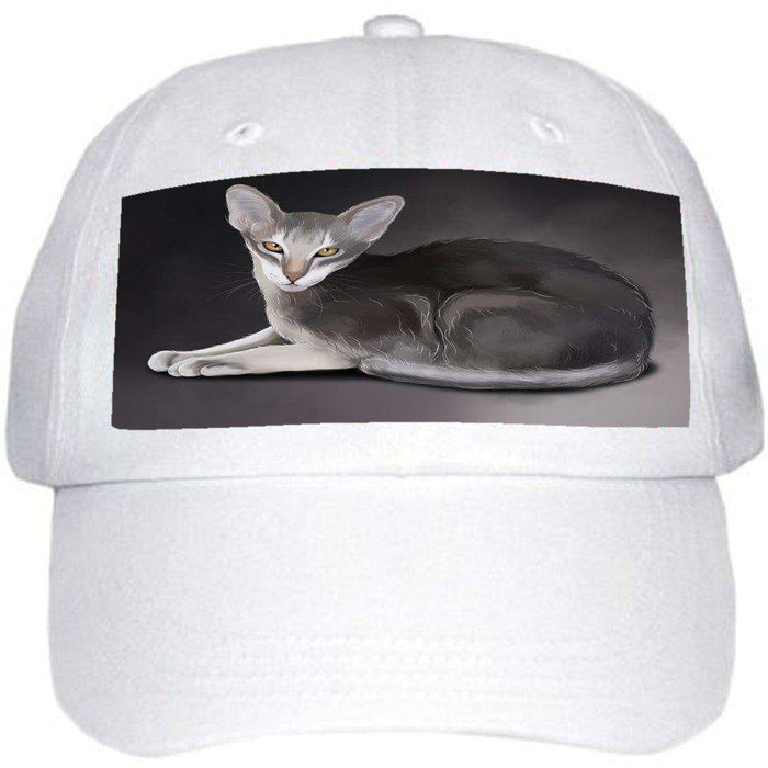 Oriental Siamese Cat Ball Hat Cap Off White