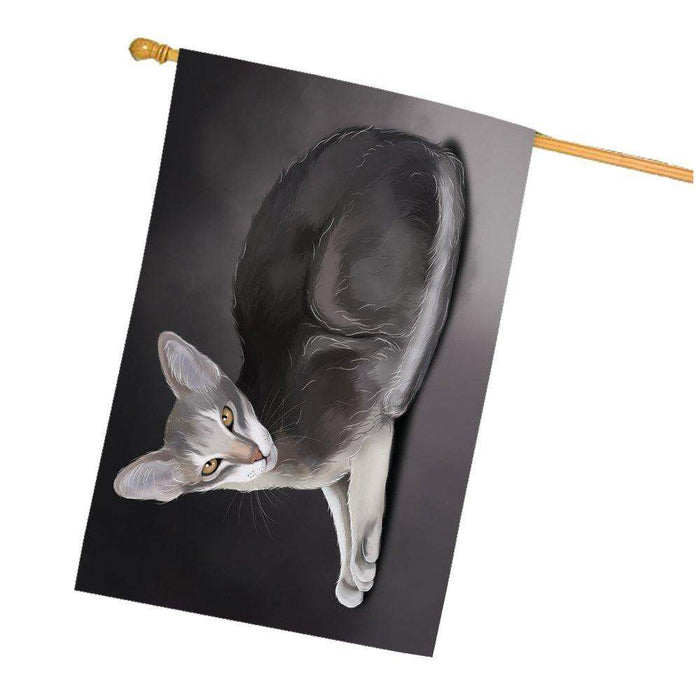 Oriental Siamese Cat House Flag