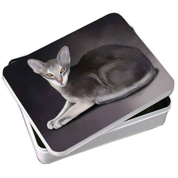 Oriental Siamese Cat Photo Storage Tin