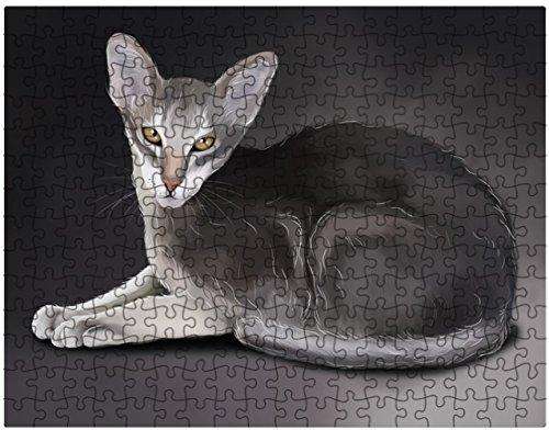 Oriental Siamese Cat Puzzle with Photo Tin
