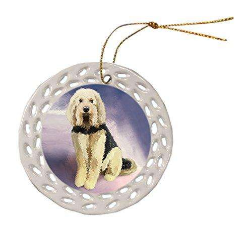 Otterhound Dog Ceramic Doily Ornament DPOR48010