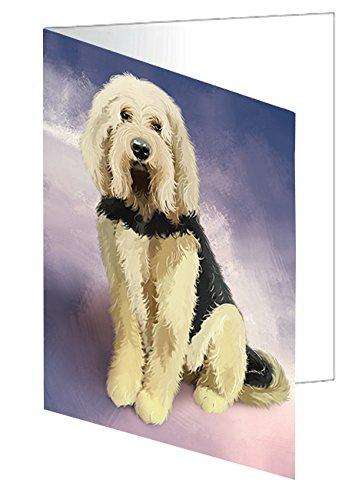 Otterhound Dog Handmade Artwork Assorted Pets Greeting Cards and Note Cards with Envelopes for All Occasions and Holiday Seasons GCD48030