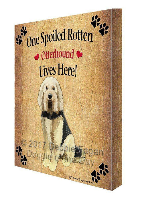 Otterhound Spoiled Rotten Dog Canvas Wall Art D505