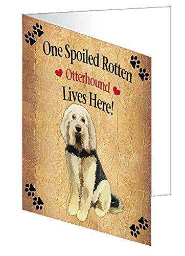 Otterhound Spoiled Rotten Dog Handmade Artwork Assorted Pets Greeting Cards and Note Cards with Envelopes for All Occasions and Holiday Seasons
