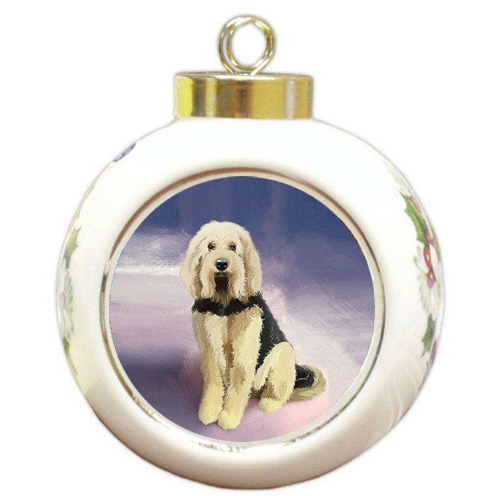 Pachon Navarro Dog Round Ball Christmas Ornament RBPOR48011