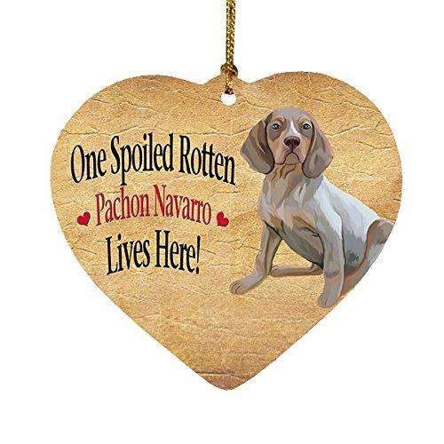 Pachon Navarro Spoiled Rotten Dog Heart Christmas Ornament