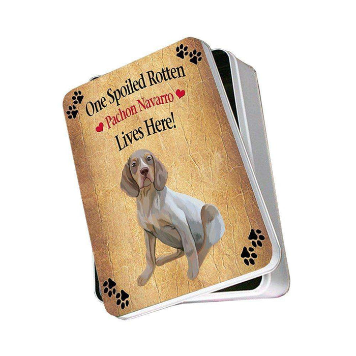 Pachon Navarro Spoiled Rotten Dog Photo Storage Tin