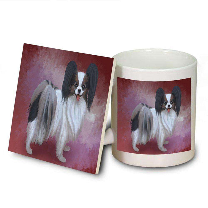 Papillion Dog Mug and Coaster Set MUC48005