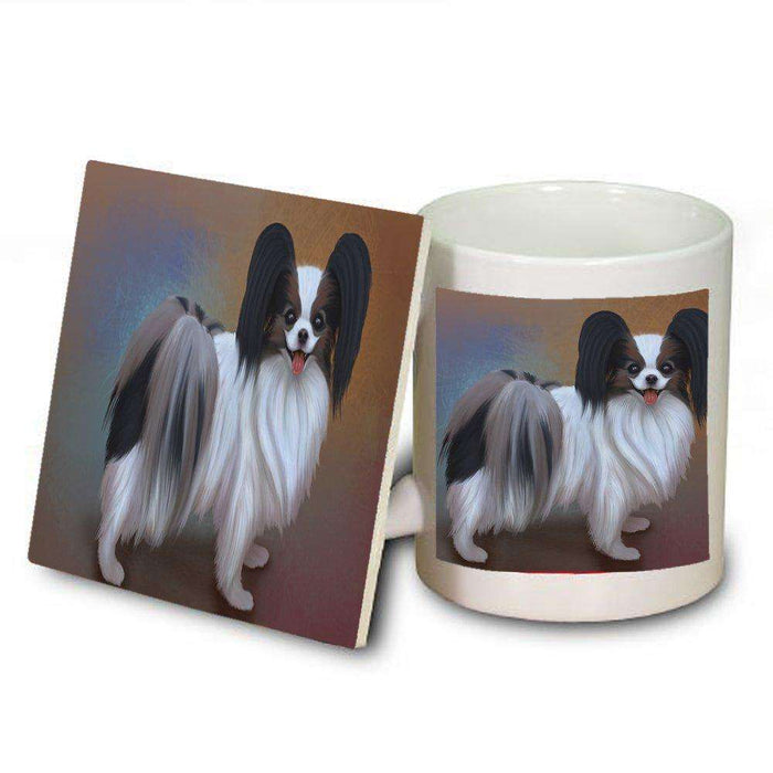 Papillion Dog Mug and Coaster Set