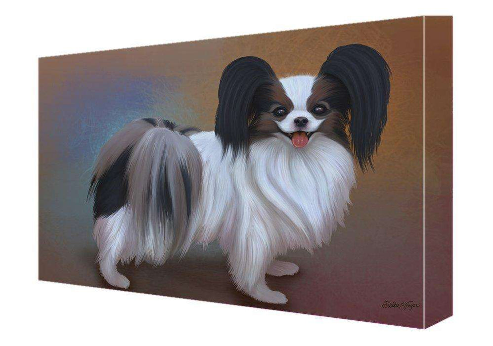 Papillion Dog Painting Printed on Canvas Wall Art Signed