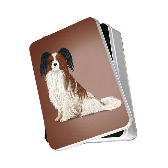 Papillion Dog Photo Storage Tin