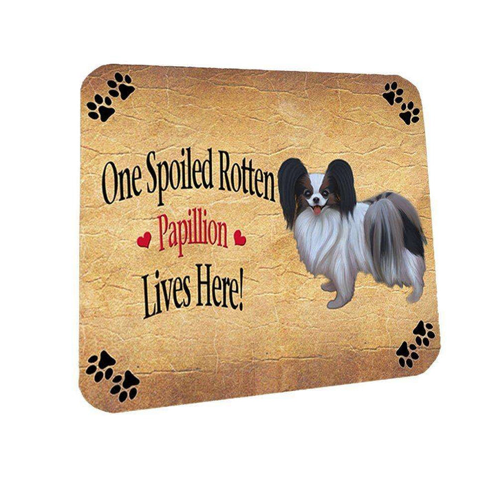 Papillion Spoiled Rotten Dog Coasters Set of 4