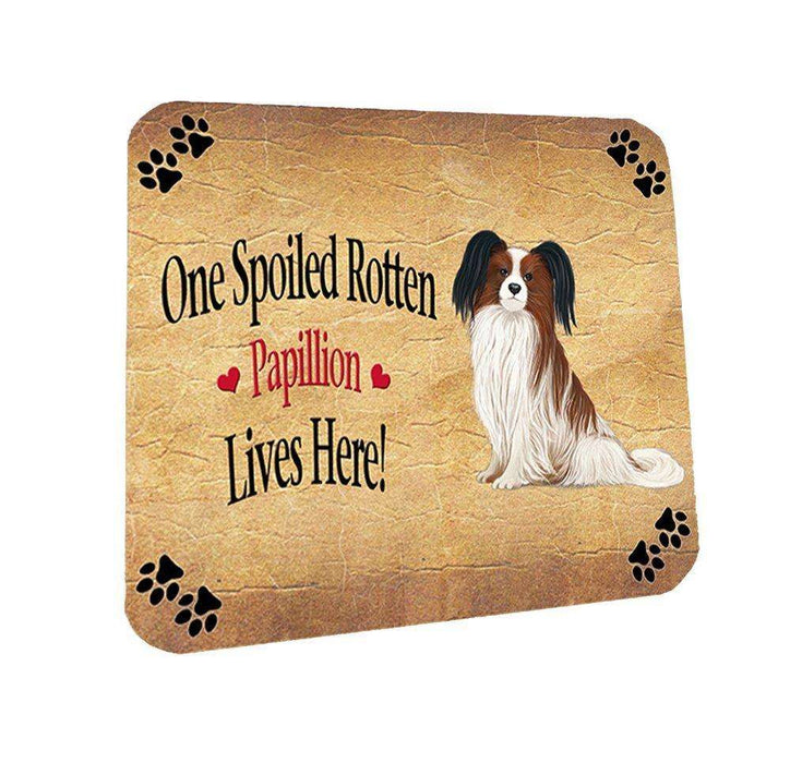 Papillion Spoiled Rotten Dog Coasters Set of 4