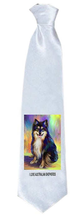 Paradise Wave Australian Shepherd Black Tri Dog Neck Tie TIE48353