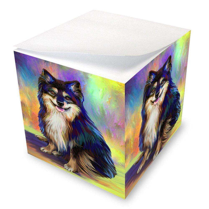 Paradise Wave Australian Shepherd Black Tri Dog Note Cube NOC48552