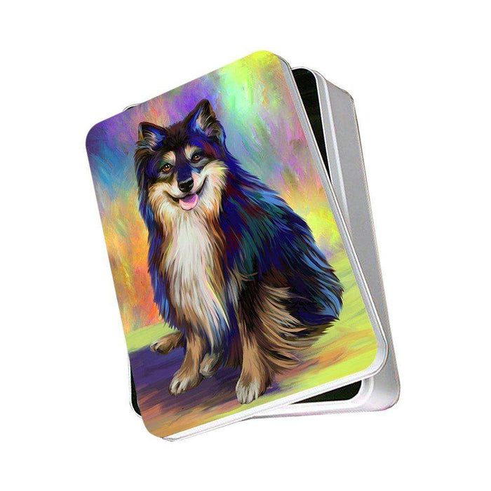 Paradise Wave Australian Shepherd Black Tri Dog Photo Storage Tin PITN48552