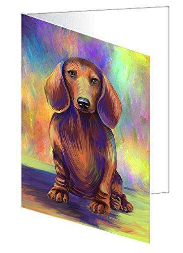 Paradise Wave Dachshund Dog Handmade Artwork Assorted Pets Greeting Cards and Note Cards with Envelopes for All Occasions and Holiday Seasons GCD48450