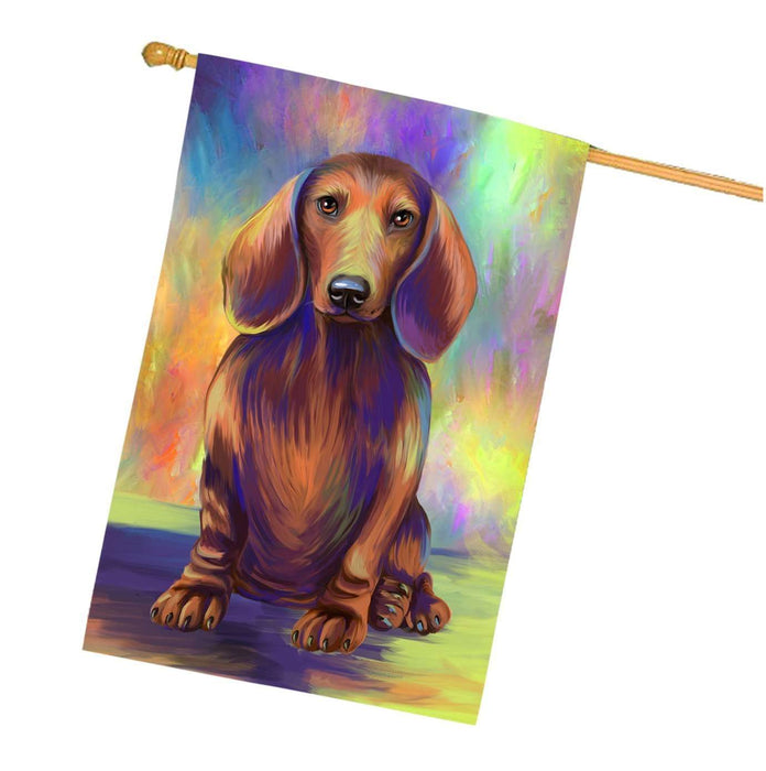 Paradise Wave Dachshund Dog House Flag FLG48147