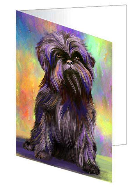 Pardise Wave Affenpinscher Dog Handmade Artwork Assorted Pets Greeting Cards and Note Cards with Envelopes for All Occasions and Holiday Seasons GCD64802