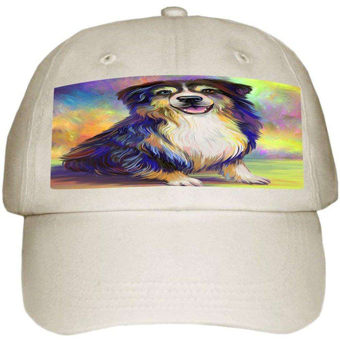 Pardise Wave Australian Shepherd Blue Merle Dog Ball Hat Cap HAT49392