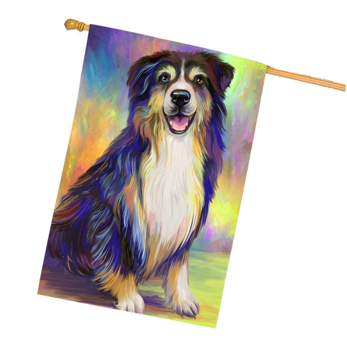 Pardise Wave Australian Shepherd Blue Merle Dog House Flag FLG48143