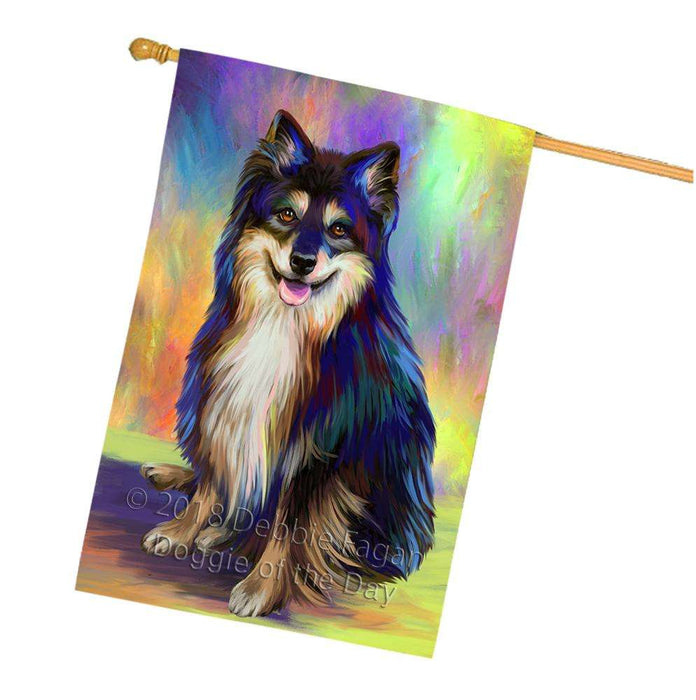 Pardise Wave Australian Shepherd Dog House Flag FLG53791