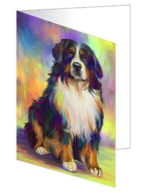 Pardise Wave Bernese Mountain Dog Handmade Artwork Assorted Pets Greeting Cards and Note Cards with Envelopes for All Occasions and Holiday Seasons GCD64814