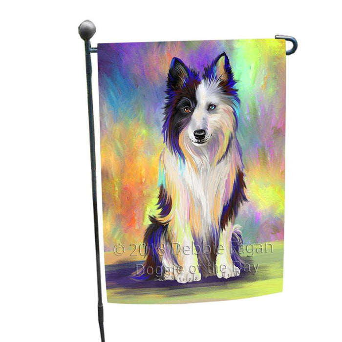 Pardise Wave Border Collie Dog Garden Flag GFLG53658