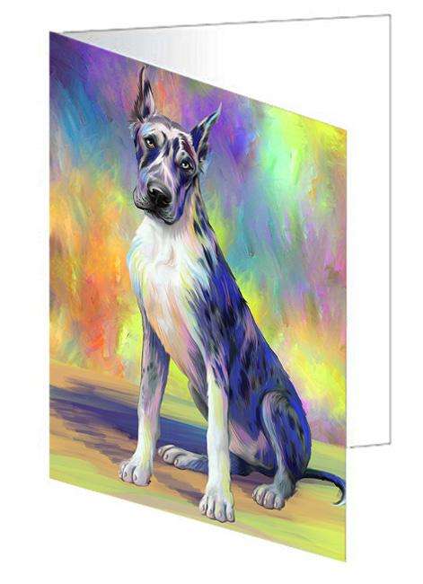 Pardise Wave Great Dane Dog Handmade Artwork Assorted Pets Greeting Cards and Note Cards with Envelopes for All Occasions and Holiday Seasons GCD64829
