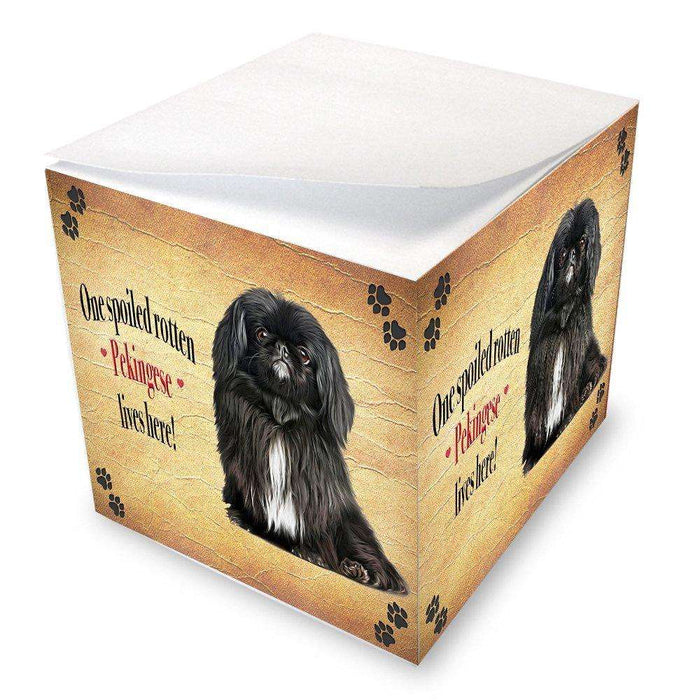 Pekingese Black Spoiled Rotten Dog Note Cube