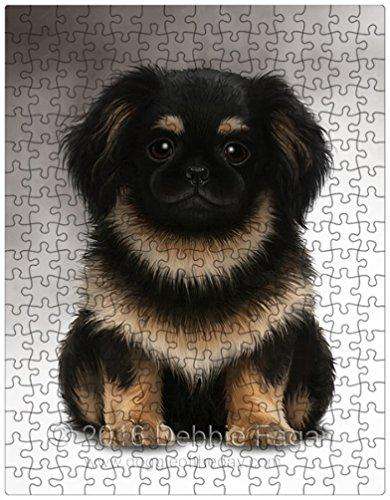 Pekingese Dog Art Portrait Print 300 Pc. Puzzle with Photo Tin