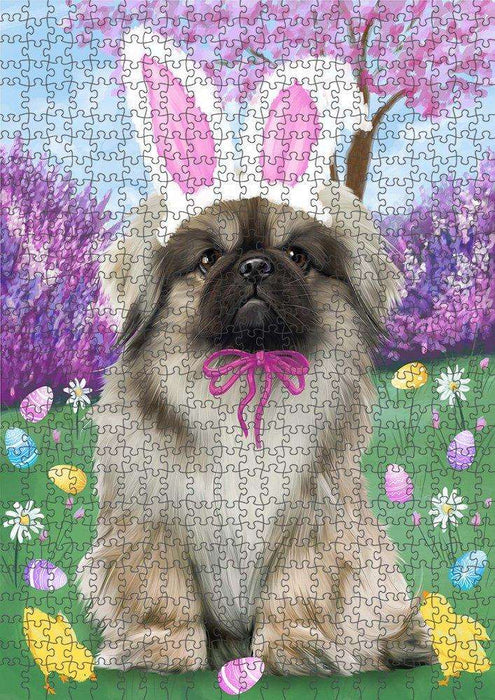 Pekingese Dog Easter Holiday Puzzle with Photo Tin PUZL51534