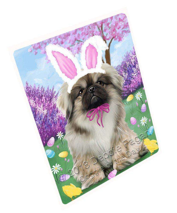 Pekingese Dog Easter Holiday Tempered Cutting Board C51858
