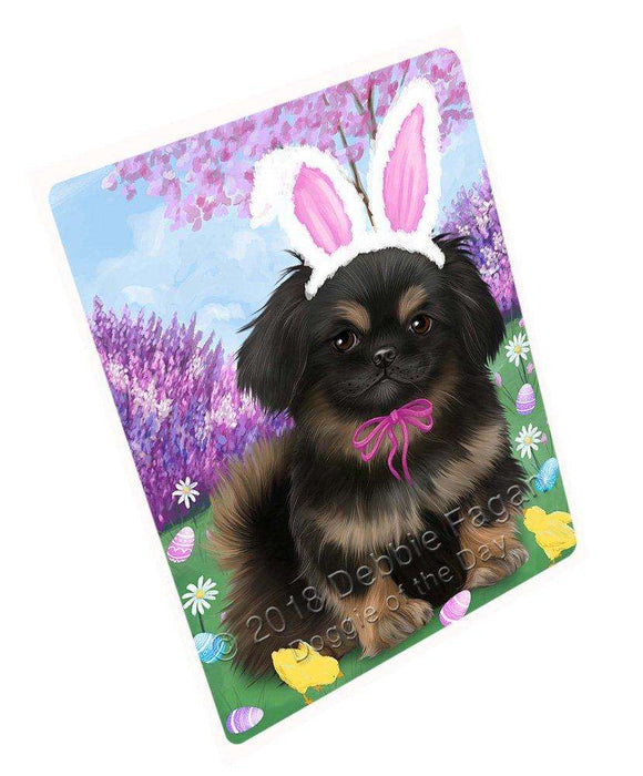 Pekingese Dog Easter Holiday Tempered Cutting Board C51861