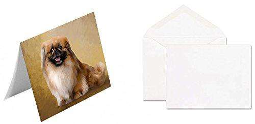 Pekingese Dog Handmade Artwork Assorted Pets Greeting Cards and Note Cards with Envelopes for All Occasions and Holiday Seasons GCD48045