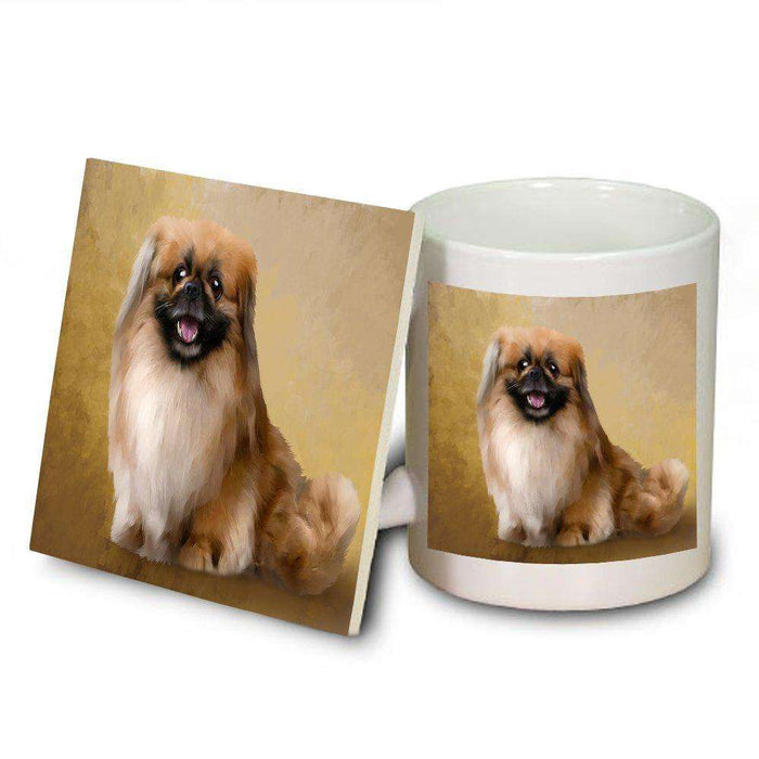 Pekingese Dog Mug and Coaster Set MUC48008