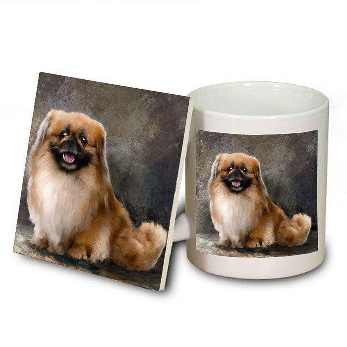 Pekingese Dog Mug and Coaster Set