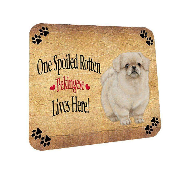 Pekingese Spoiled Rotten Dog Coasters Set of 4