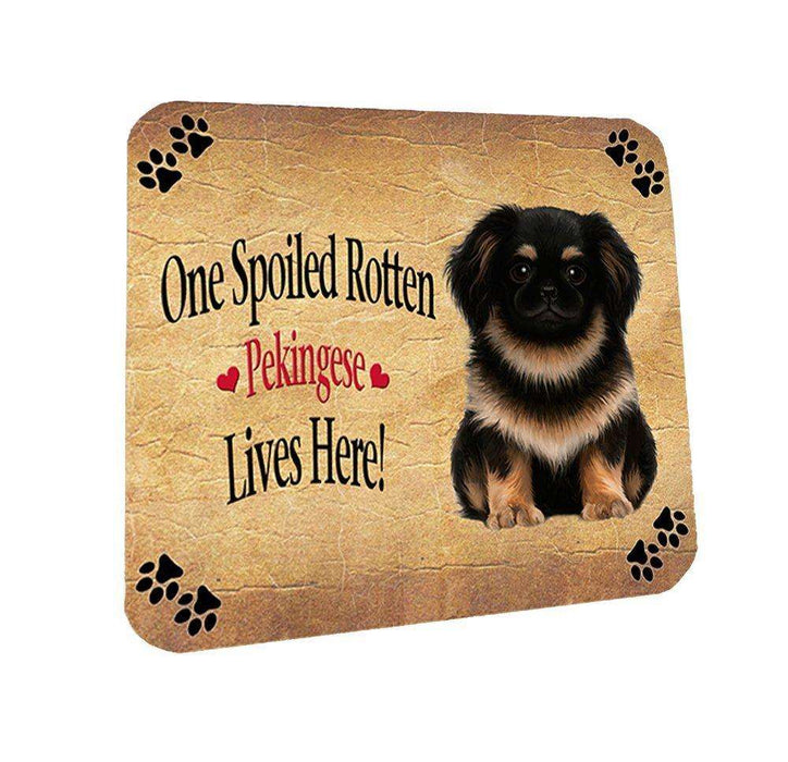 Pekingese Spoiled Rotten Dog Coasters Set of 4