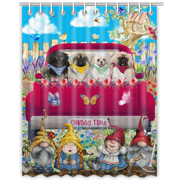 Pekingese Shower Curtain: Explore a Variety of Designs, Custom, Personalized, Waterproof Bathtub Curtains for Bathroom with Hooks, Gift for Dog and Pet Lovers