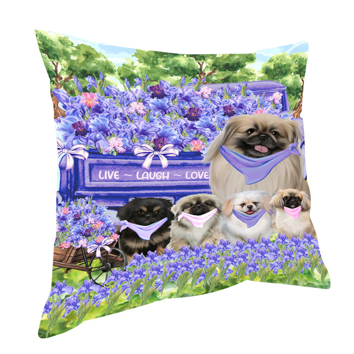 Pekingese Throw Pillow: Explore a Variety of Designs, Custom, Cushion Pillows for Sofa Couch Bed, Personalized, Dog Lover's Gifts