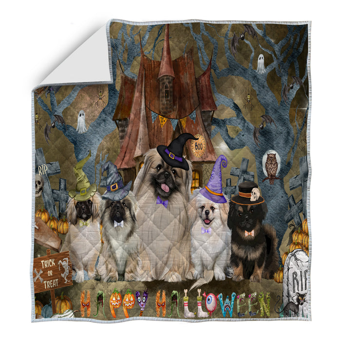 Pekingese Quilt: Explore a Variety of Bedding Designs, Custom, Personalized, Bedspread Coverlet Quilted, Gift for Dog and Pet Lovers