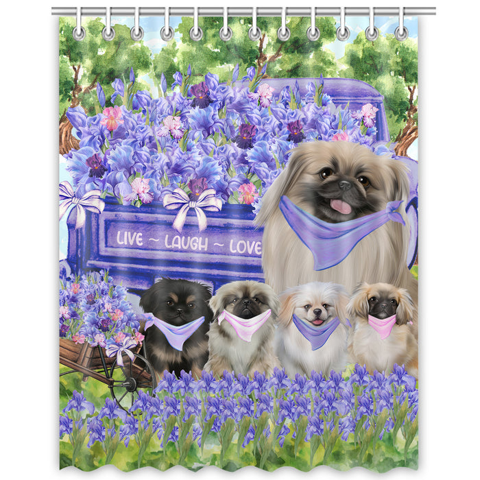Pekingese Shower Curtain: Explore a Variety of Designs, Personalized, Custom, Waterproof Bathtub Curtains for Bathroom Decor with Hooks, Pet Gift for Dog Lovers