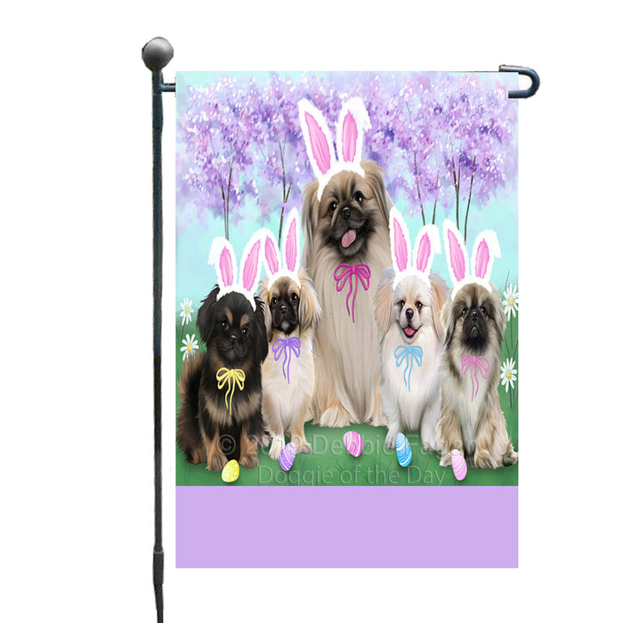 Personalized Easter Holiday Pekingese Dogs Custom Garden Flags GFLG-DOTD-A58934