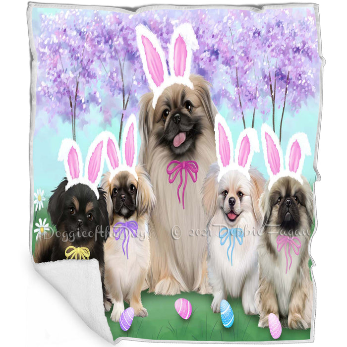 Pekingeses Dog Easter Holiday Blanket BLNKT59565