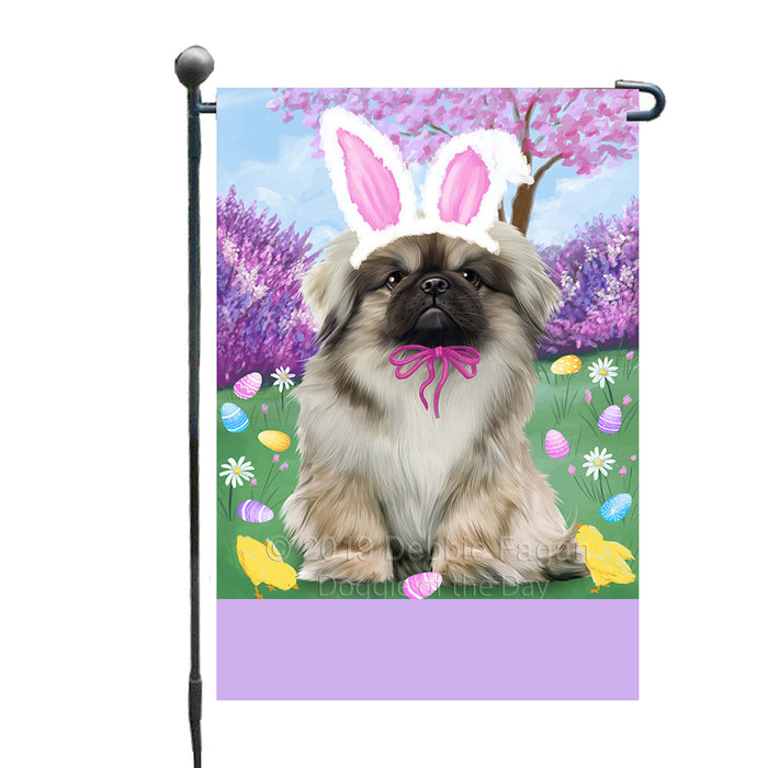 Personalized Easter Holiday Pekingese Dog Custom Garden Flags GFLG-DOTD-A58935