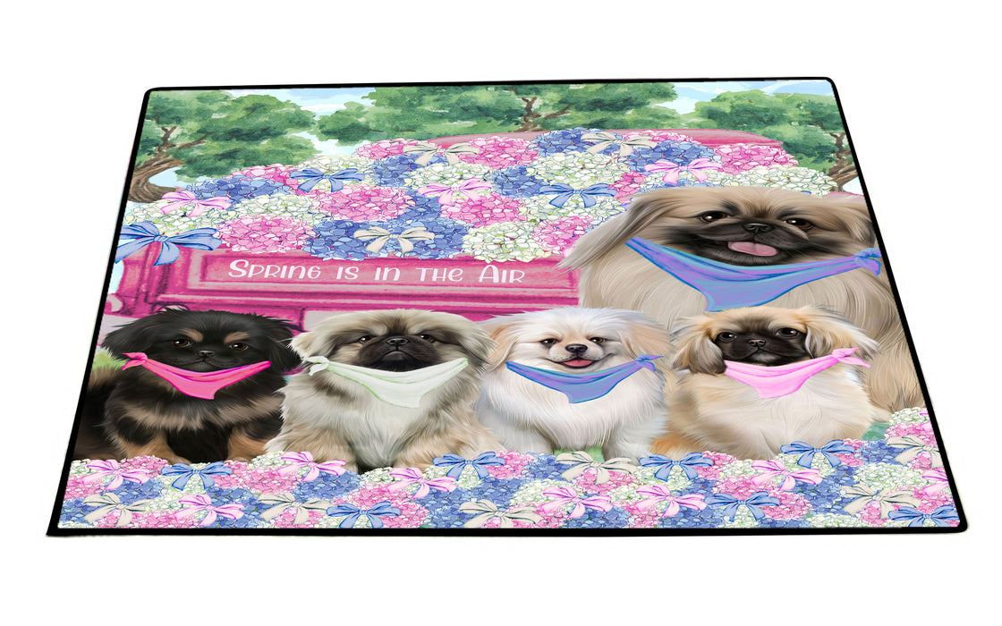 Pekingese Floor Mat, Explore a Variety of Custom Designs, Personalized, Non-Slip Door Mats for Indoor and Outdoor Entrance, Pet Gift for Dog Lovers