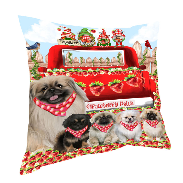 Pekingese Pillow: Cushion for Sofa Couch Bed Throw Pillows, Personalized, Explore a Variety of Designs, Custom, Pet and Dog Lovers Gift